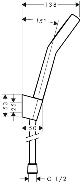 Hansgrohe Activera Select S 2jet EcoSmart Porter 160 см Chrome 28054000 Габаритні розміри