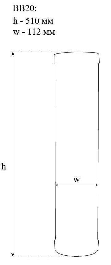 Свод 2 OF BB20 (от железа) Габаритные размеры