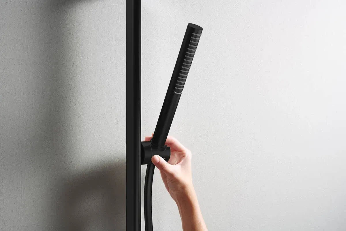 Душовий набір Hansgrohe Pulsify S 100 1jet EcoSmart 90 см Matt Black 24382670 ціна 23414 грн - фотографія 2