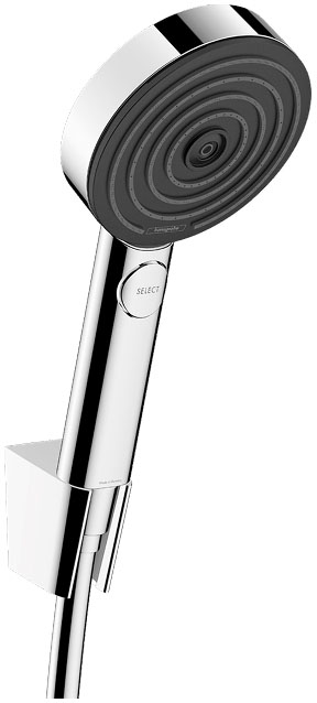 Душовий набір Hansgrohe Pulsify Select Relaxation 105 EcoSmart 3jet Porter 125 см Chrome 24306000