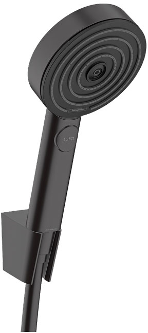 Душовий набір Hansgrohe Pulsify Select Relaxation 105 EcoSmart 3jet Porter 125 см Matt Black 24306670