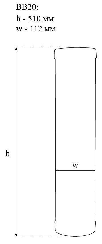 Свод 3 OFF BB20 (от железа) Габаритные размеры