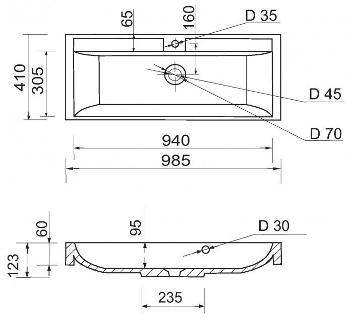 Adamant Streng New 100 White (100002890) Габаритні розміри