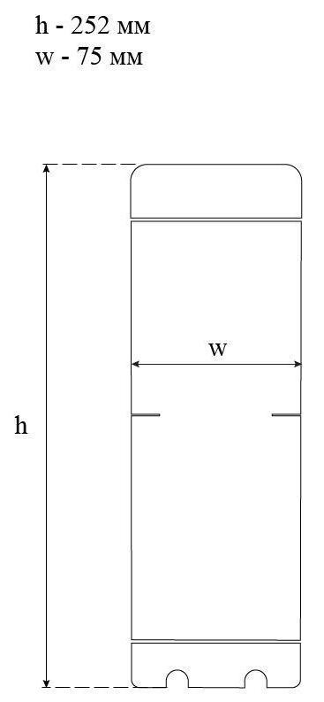 Свод Blu вугілля Габаритні розміри