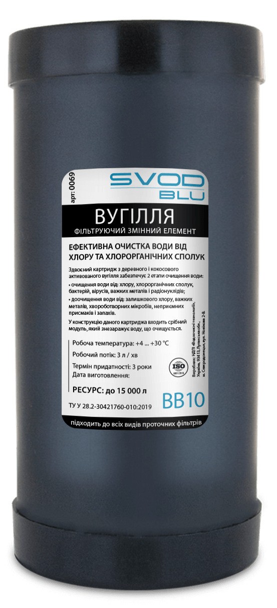 Картридж для фильтра Свод Blu уголь BB10