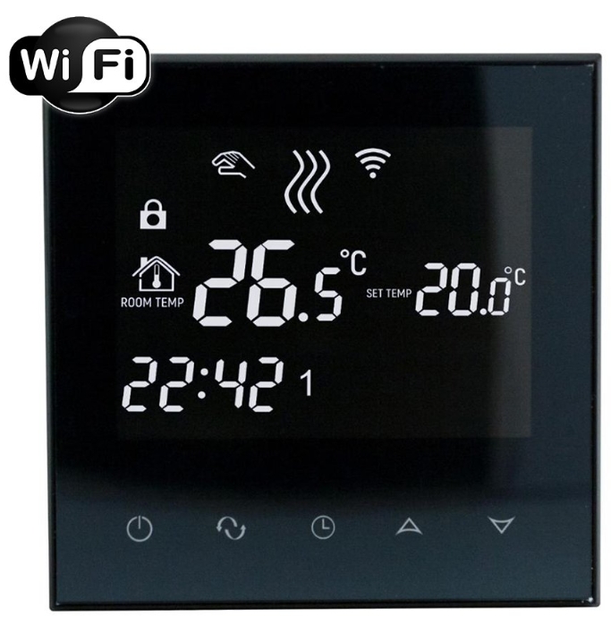 Терморегулятор EcoTerm SN WI-FI Black
