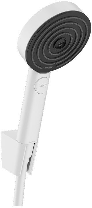 Душевой набор Hansgrohe Pulsify Select Relaxation 105 EcoSmart 3jet Porter Matt White 24305700