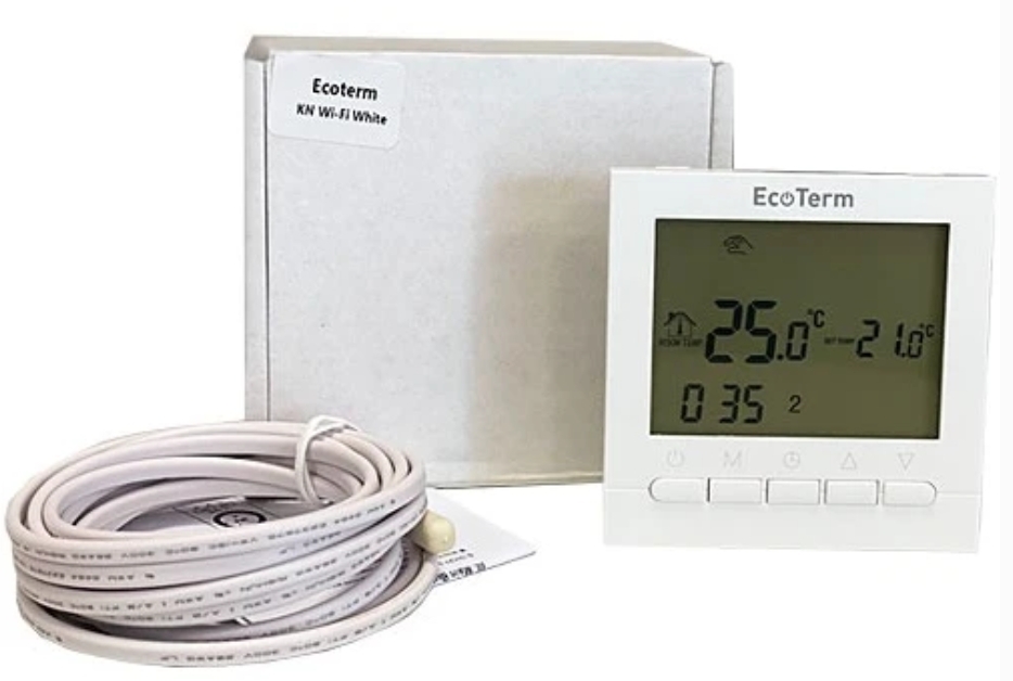 ᐉ Терморегулятор EcoTerm KN WI-FI White купить по цене 2 500 грн. в ...