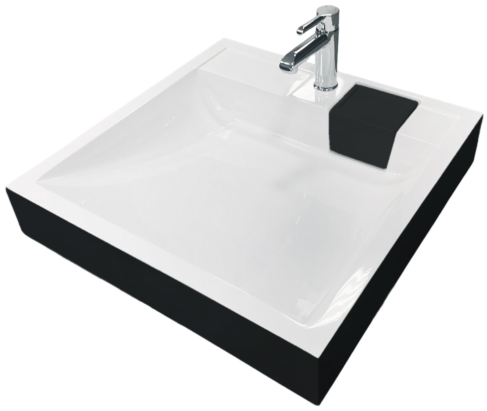 Умивальник Adamant Washer New Black/White (4824296202903) ціна 8700 грн - фотографія 2