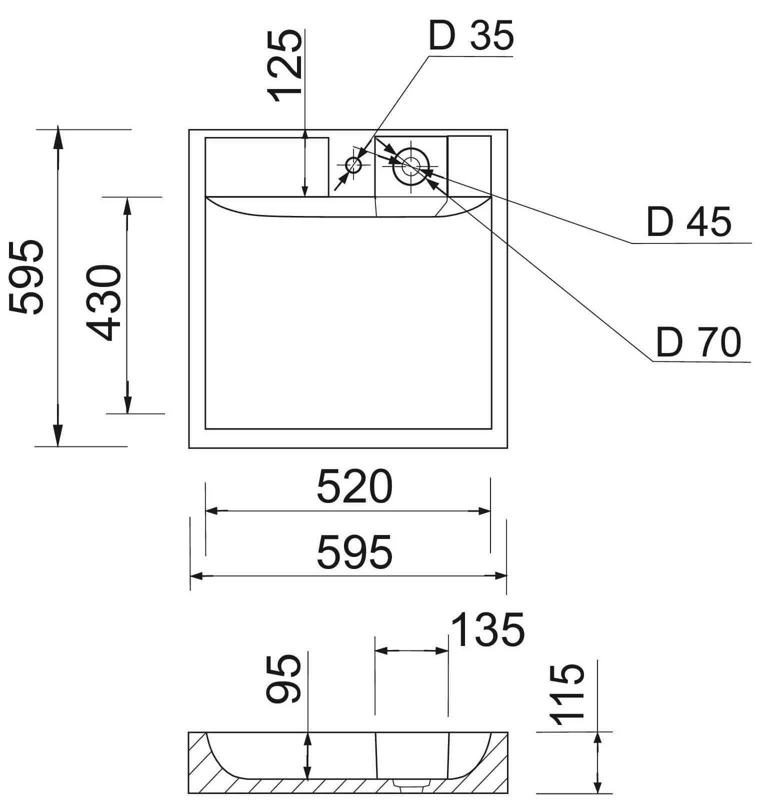 Adamant Washer New Black/White (4824296202903) Габаритні розміри