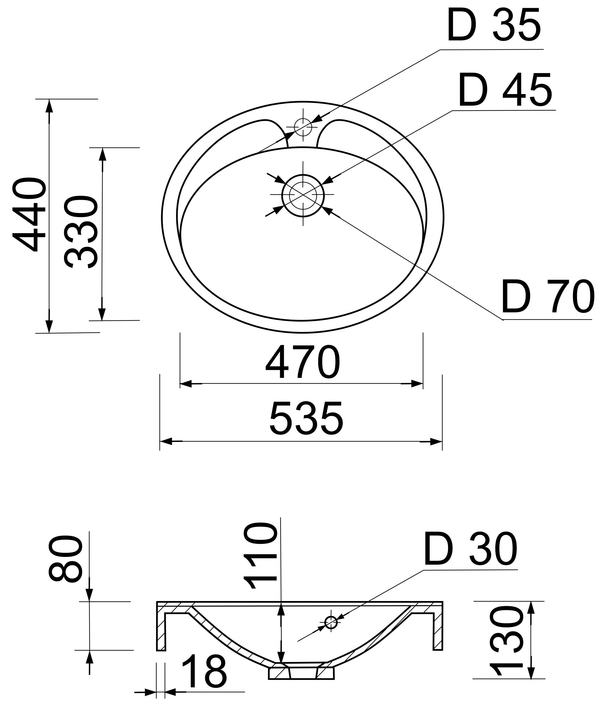 Adamant Lauf New White (100002889) Габаритні розміри