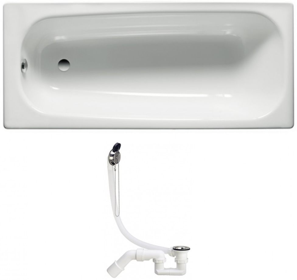 Ванна Roca Contesa 170x70 + simplex сифон для ванни (A235860000+311537)