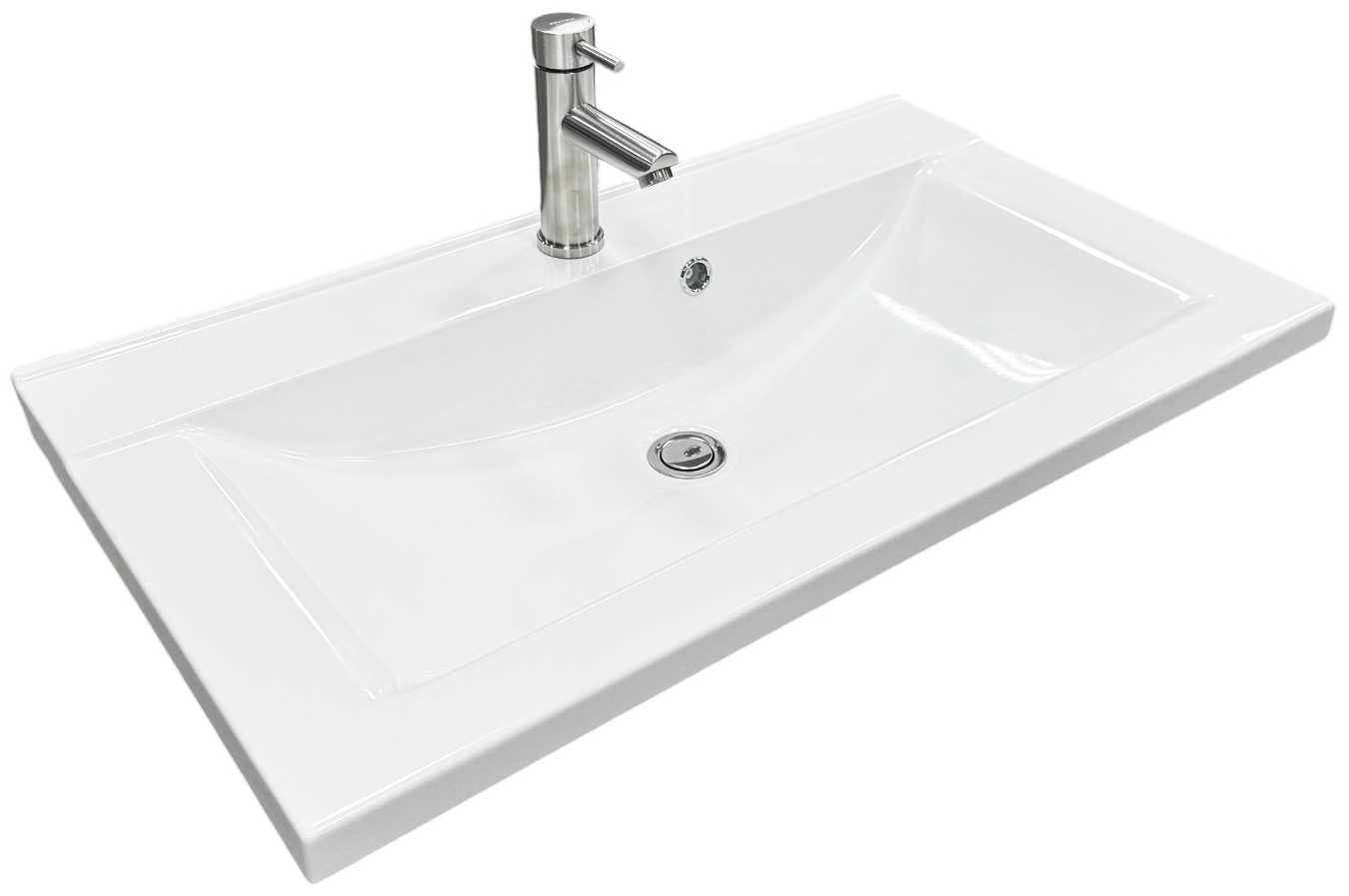 Набір для ванної Adamant Quanto 80 з сифоном Click-Clack + змішувач (4824296208201) ціна 5049 грн - фотографія 2