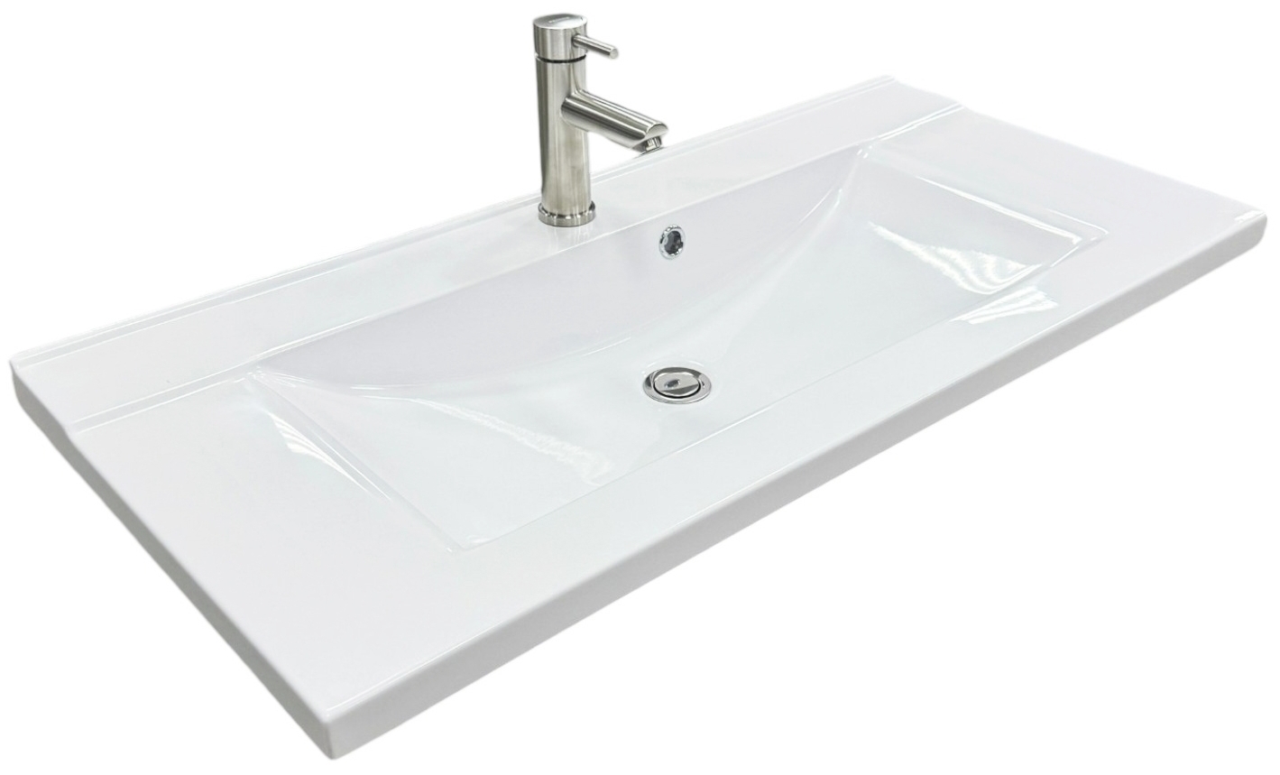 Набір для ванної Adamant Quanto 100 з сифоном Click-Clack + змішувач (4824296207901) ціна 5661 грн - фотографія 2