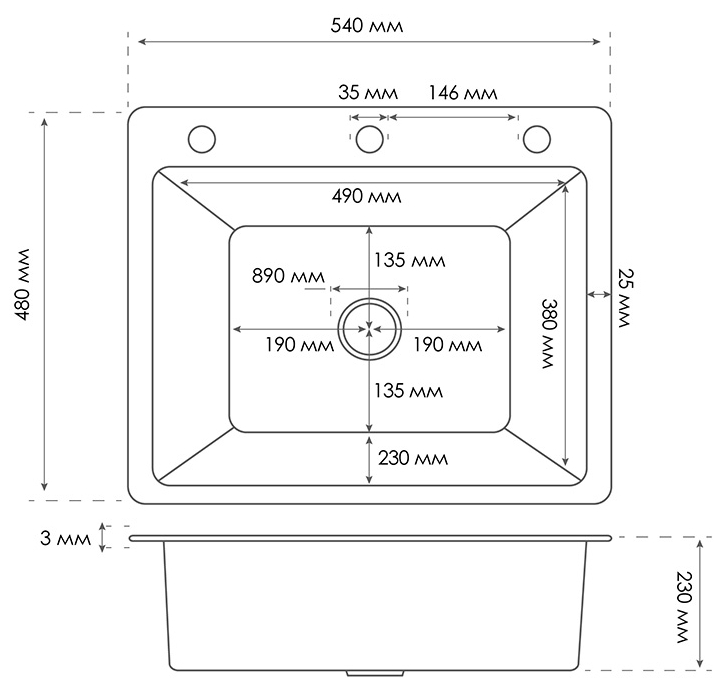 Britc HM HS5448 чорна Габаритні розміри