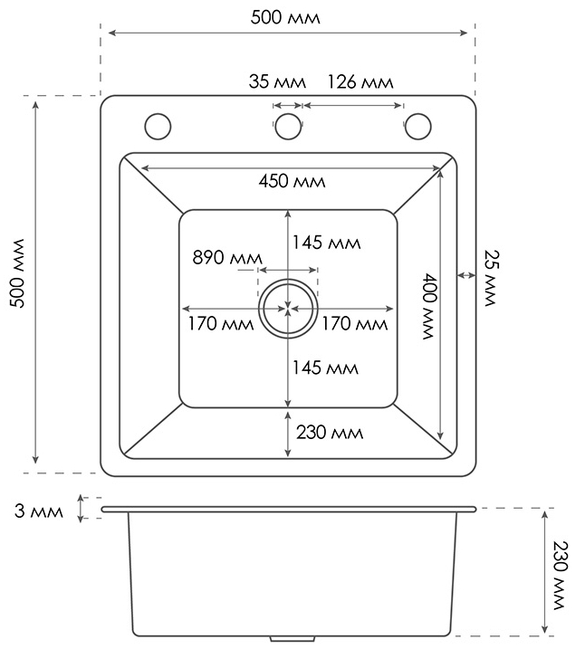Britc HM HS5050 чорна Габаритні розміри