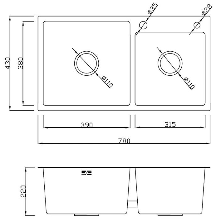 Dusel DS50878-1LNB Габаритні розміри
