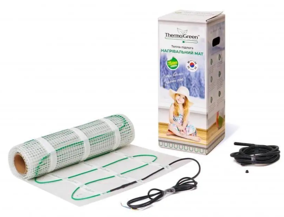Мат нагревательный ThermoGreen TGMT 1 м², 150 Вт (TGMT010) + терморегулятор Heat Plus M5.16 отзывы - изображения 5