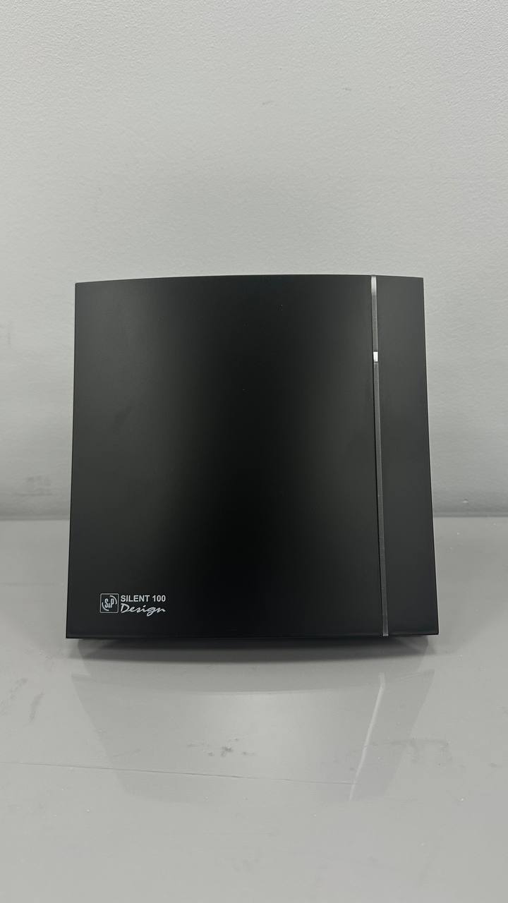 Вытяжной вентилятор Soler&Palau Silent-100 CZ Matt Black Design-4C уценка цена 3400 грн - фотография 2