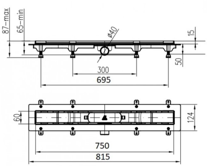 MCH CH 750/50 KN1 Габаритные размеры