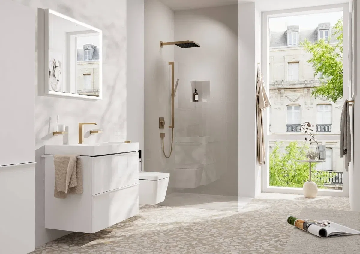 Лійка для ручного душу Hansgrohe Pulsify E 100 1jet EcoSmart+ Polished Gold Optic 24321990 відгуки - зображення 5