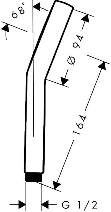 Hansgrohe Activera S 1jet EcoSmart Chrome 28031000 Габаритные размеры