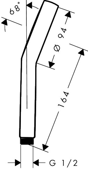 Hansgrohe Activera Select S 2jet EcoSmart Chrome 28033000 Габаритні розміри