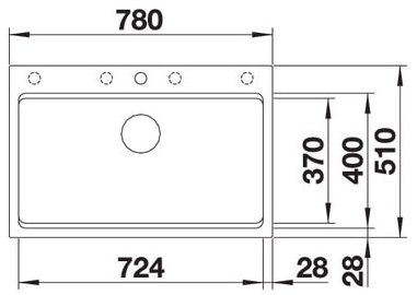 Blanco Etagon 8 (525187) Антрацит Габаритные размеры