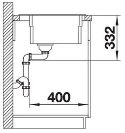 Blanco Etagon 8 (525187) Антрацит Габаритные размеры