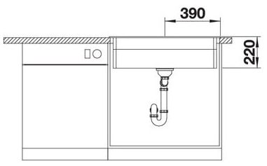 Blanco Etagon 8 (525187) Антрацит Габаритные размеры