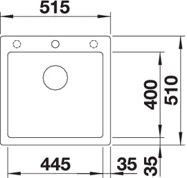 Blanco Pleon 5 (527135) Ніжний білий Габаритні розміри