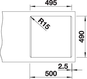 Blanco Pleon 5 (527135) Ніжний білий Габаритні розміри