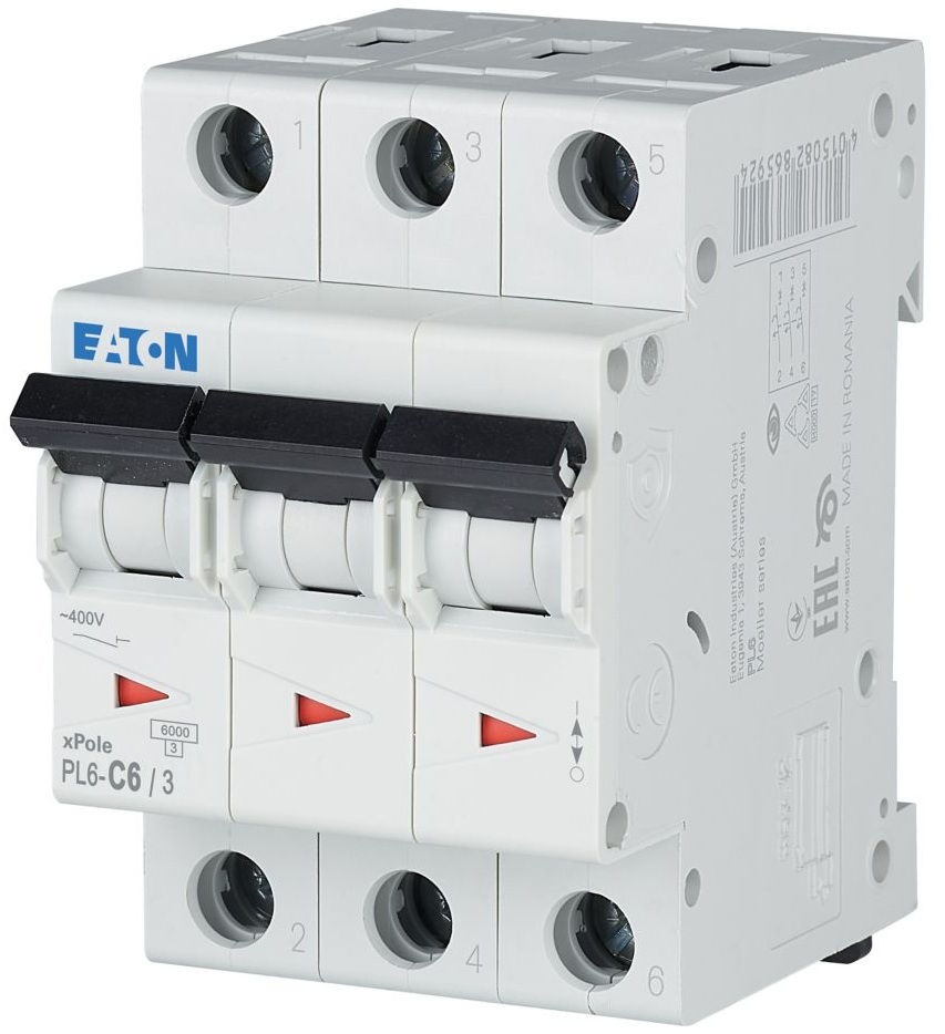 в продажу Автоматичний вимикач Eaton PL6-C6/3 (286598) - фото 3