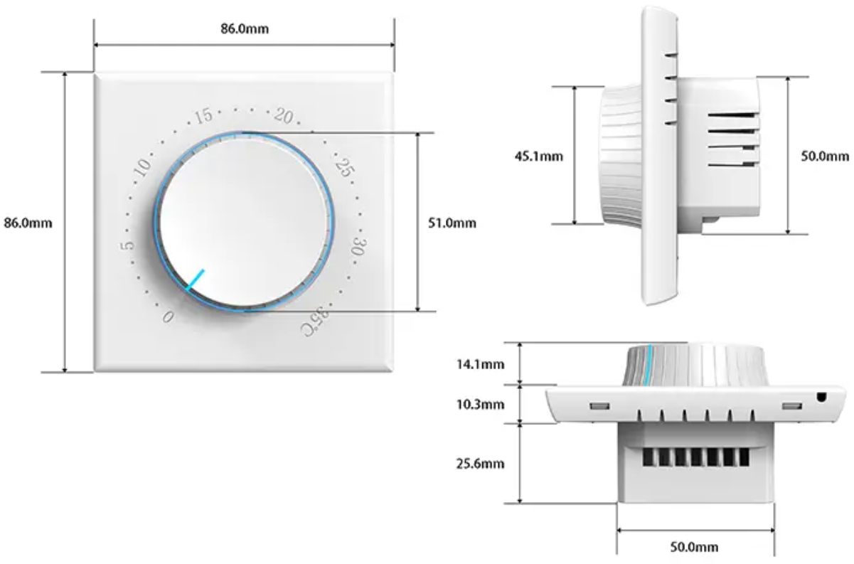 Heat Plus M.17W Габаритные размеры