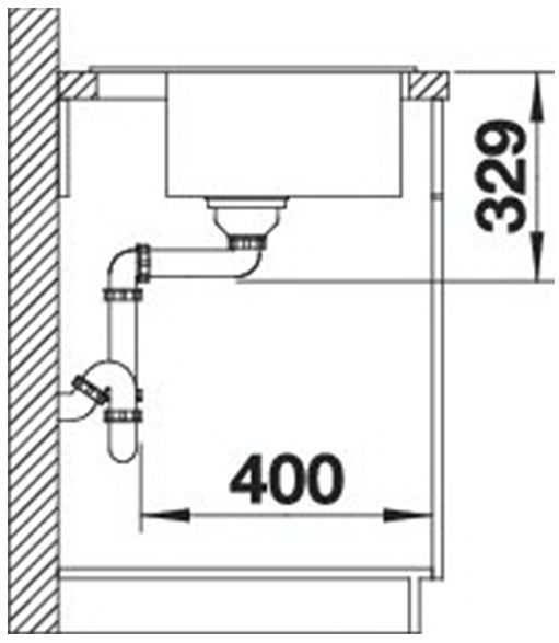 Blanco Legra 6 (527269) Вулканічний сірий Габаритні розміри