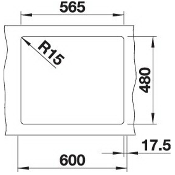 Blanco Legra 6 (523332) Антрацит Габаритні розміри