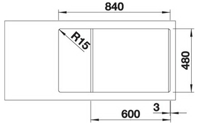 Blanco Legra XL 6 S (523326) Антрацит Габаритні розміри