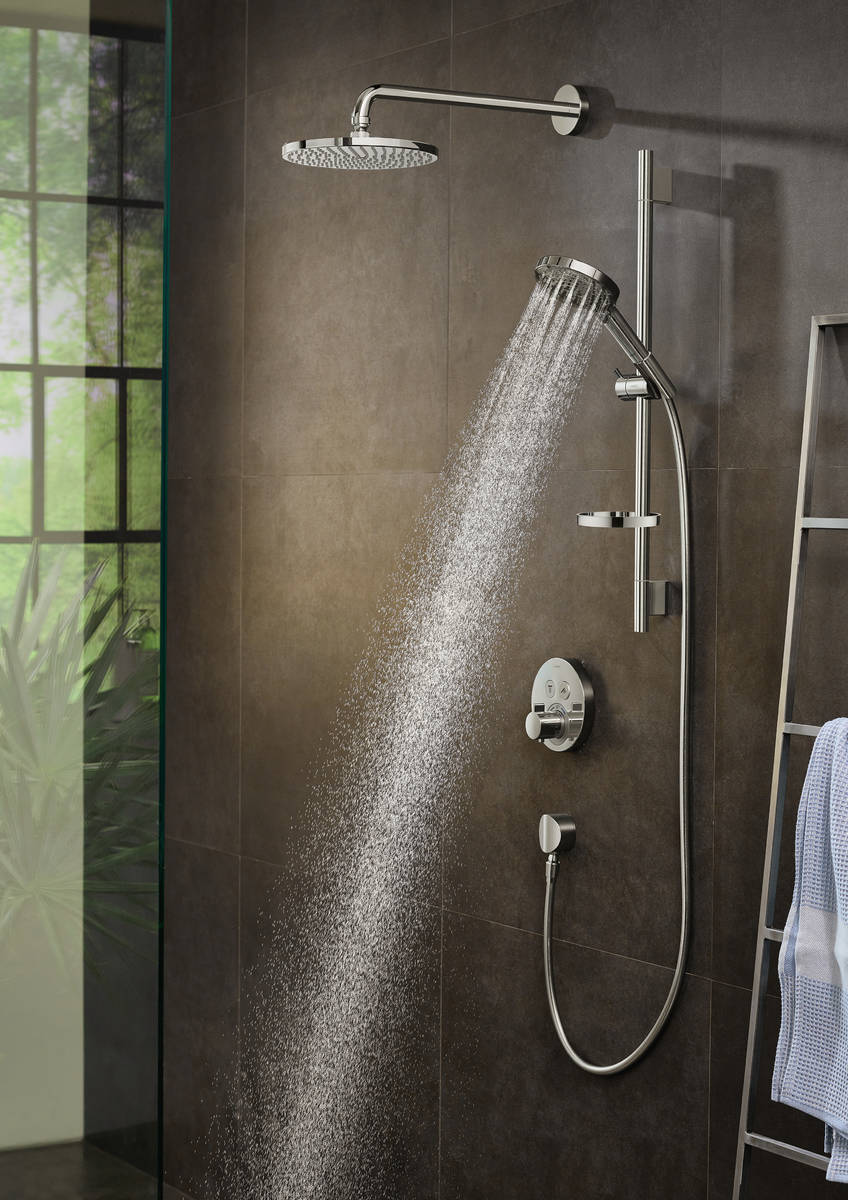 Ручний душ Hansgrohe Raindance Select S 120 3jet P Brushed Black Chrome 26014340 ціна 9835 грн - фотографія 2