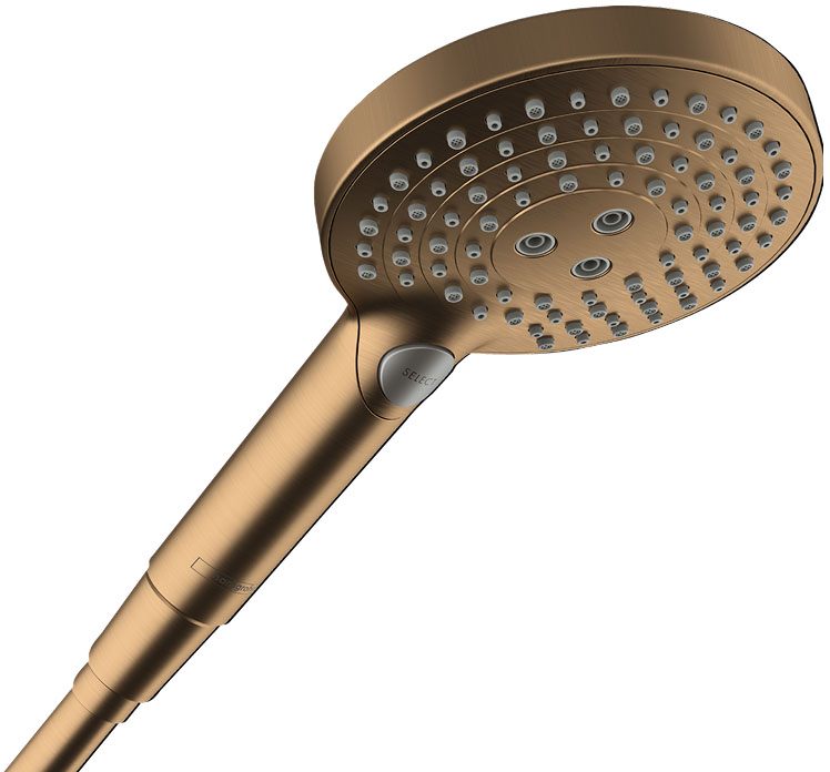 Ручний душ Hansgrohe Raindance Select S PowderRain 120 3jet P EcoSmart Brushed Bronze 26515140