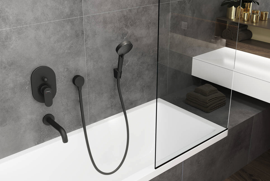 Ручной душ Hansgrohe Vernis Blend 100 Vario Matt Black 26270670 цена 1785 грн - фотография 2