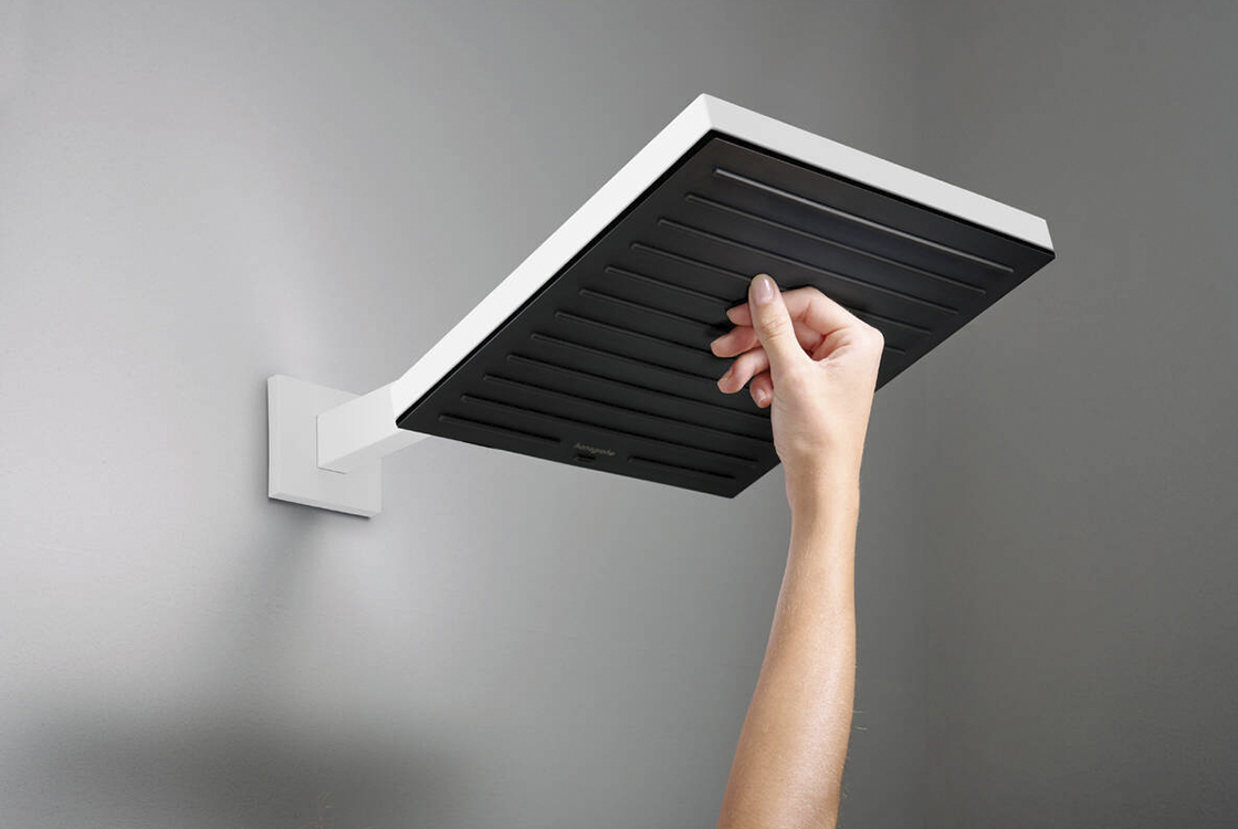 Тримач душу Hansgrohe E 390 Matt White 24337700 ціна 11958 грн - фотографія 2