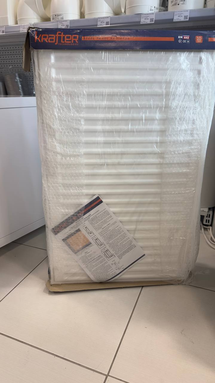 Радіатор для опалення Krafter VC22 500x800 нижнє підключення Уцінка ціна 3726 грн - фотографія 2