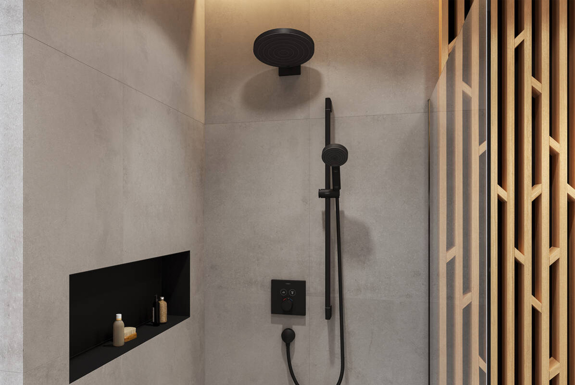 Держатель душа Hansgrohe Pulsify 260 Matt Black 24149670 цена 7234 грн - фотография 2