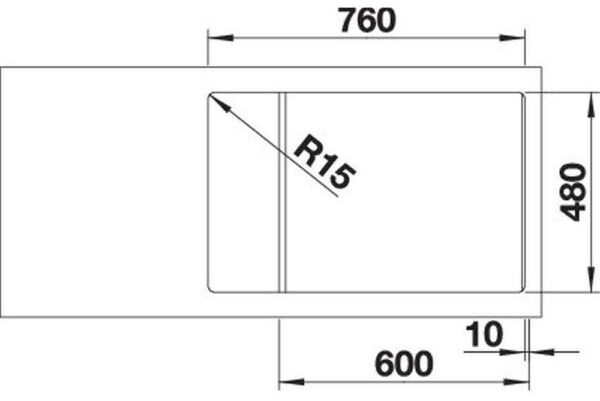 Blanco Zia XL 6 S Compact (527214) Ніжний білий Габаритні розміри