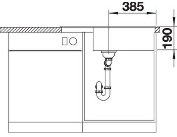 Blanco Zia XL 6 S Compact (526019) Чорний Габаритні розміри