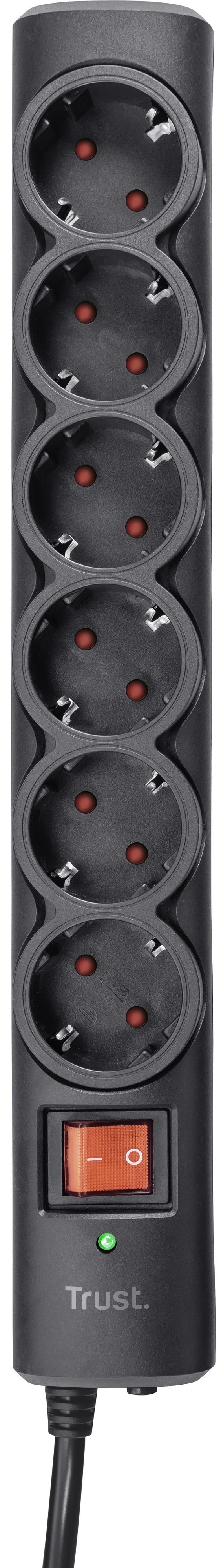 Мережевий фільтр Trust Surge Guard 6 розеток, 1.8 м, Black (21059) ціна 699 грн - фотографія 2
