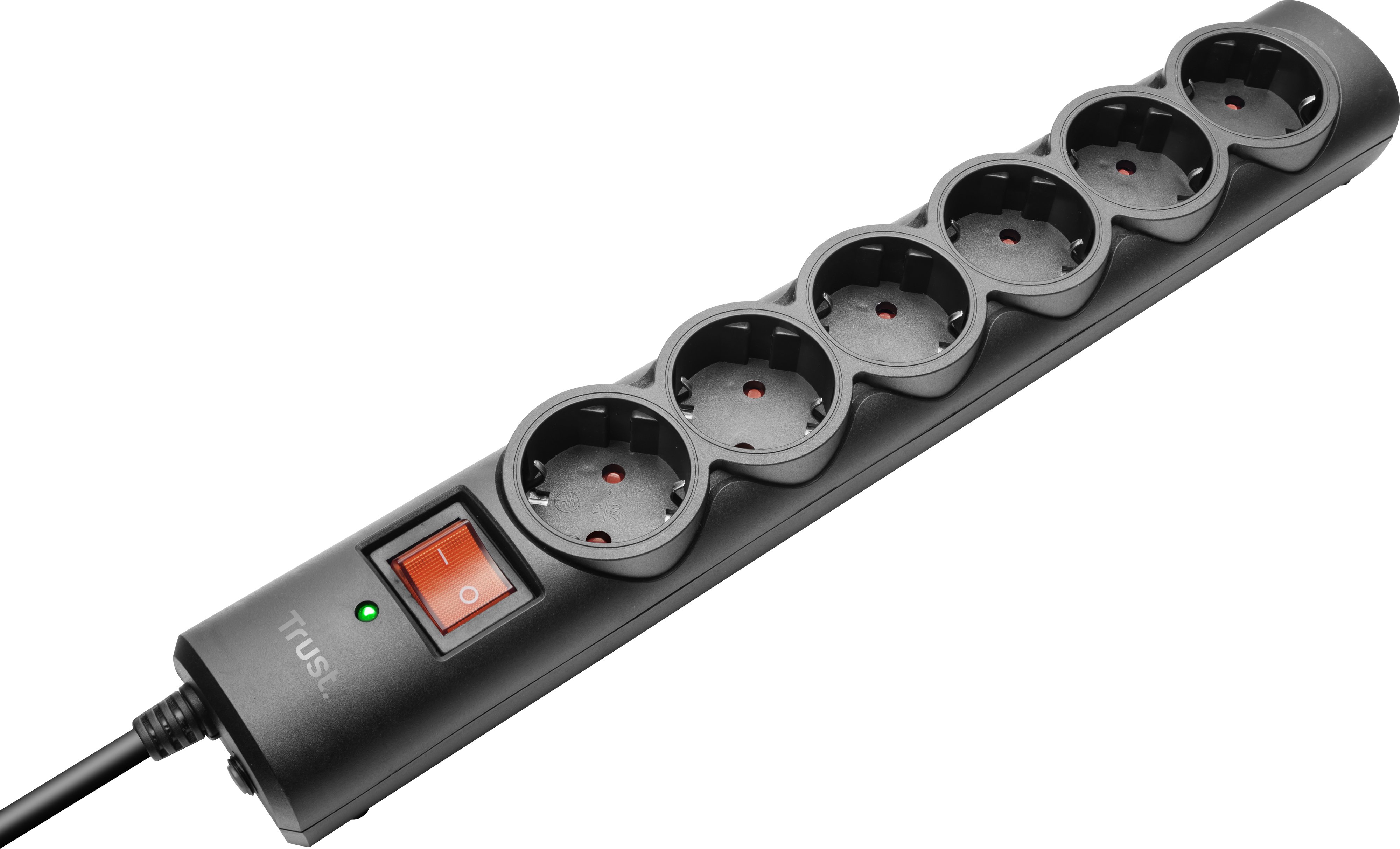 Мережевий фільтр Trust Surge Guard 6 розеток, 1.8 м, Black (21059)