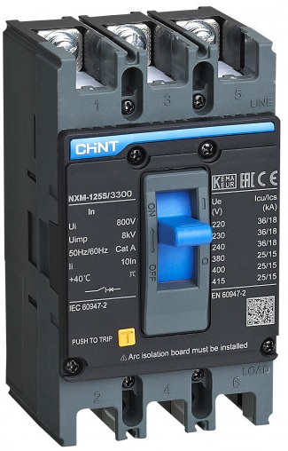 Автоматический выключатель Chint NXM-125S/3300 125A (131363)