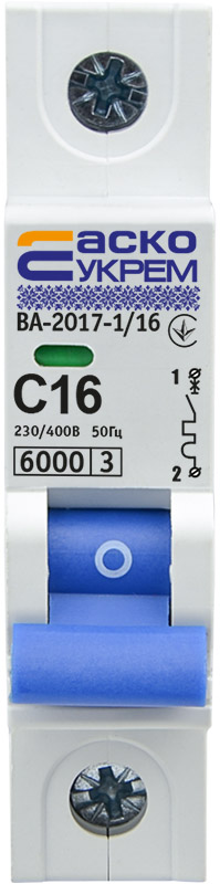Цена автоматический выключатель Аско-Укрем ВА-2017/C 1P 16A (A0010170003) в Киеве