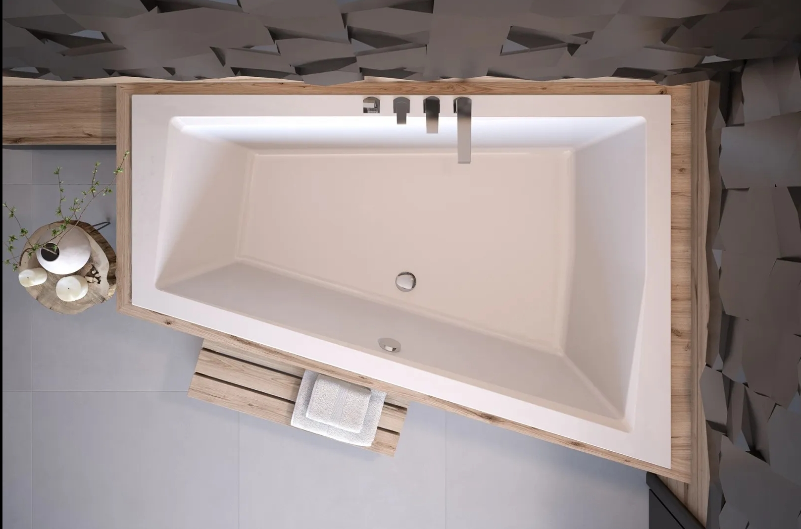 в продаже Ванна Besco Intima Duo 170x125 (WAID-170-NP) правая - фото 3